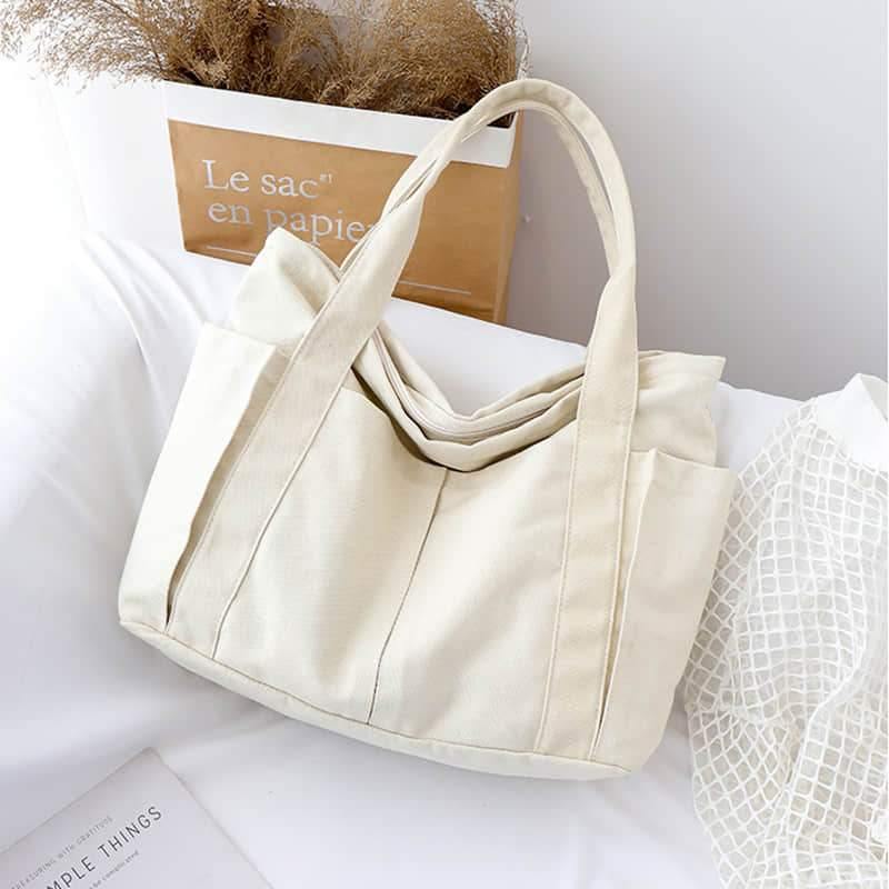 2021 Casual large-capacity shopping bag simple one-shoulder big bag broadband tote bag  | IFAUN