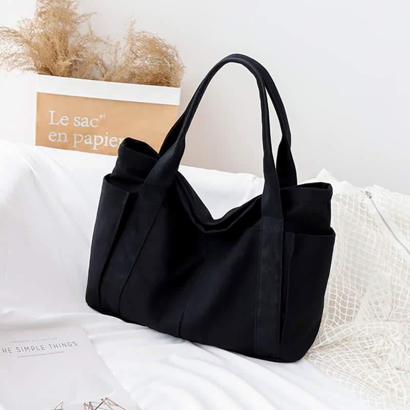 2021 Casual large-capacity shopping bag simple one-shoulder big bag broadband tote bag  | IFAUN