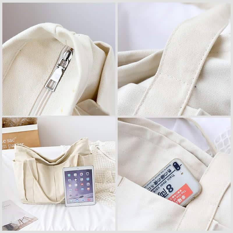 2021 Casual large-capacity shopping bag simple one-shoulder big bag broadband tote bag  | IFAUN