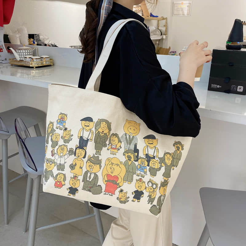 Cartoon anime cloth bag shoulder tote bag  | IFAUN