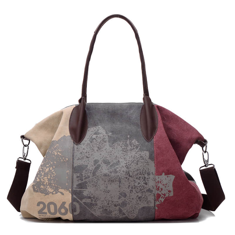 Tote bag single shoulder messenger bag casual lady graffiti big bag FireBrick | IFAUN