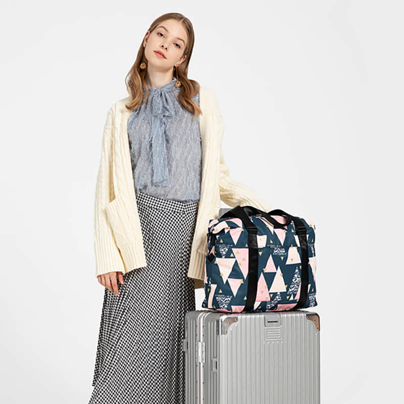 Travel bag women's portable simple and light cute printing tote bag  | IFAUN