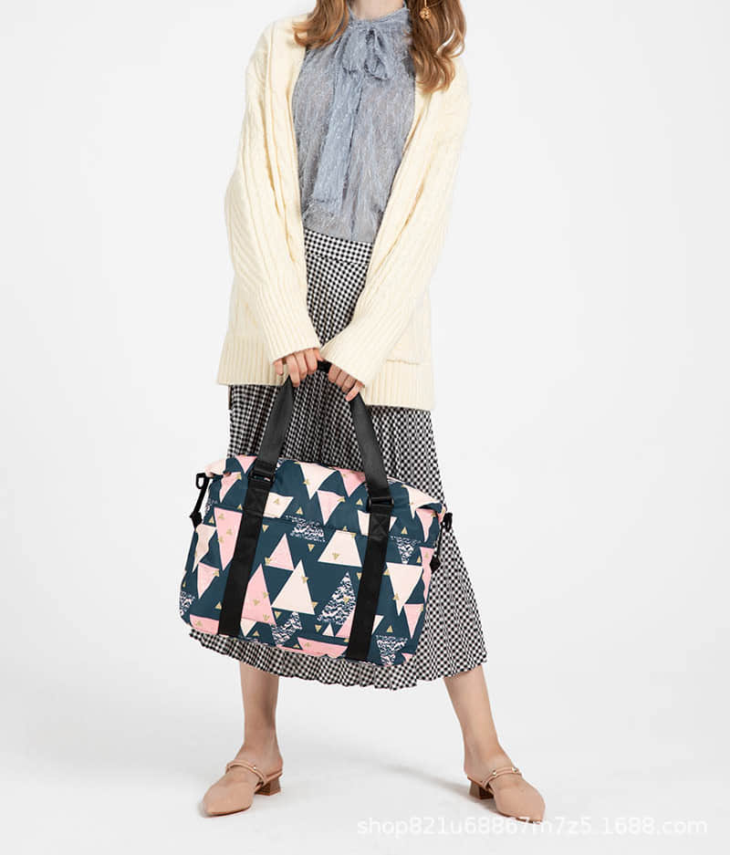 Travel bag women's portable simple and light cute printing tote bag  | IFAUN
