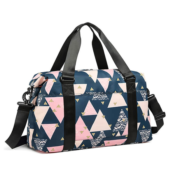 Travel bag women's portable messenger simple and light cute printing tote bag DarkBlue / L | IFAUN