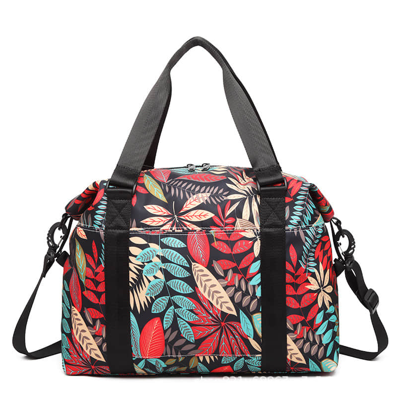 Women's portable simple and light cute printing waterproof tote bag Red / L | IFAUN