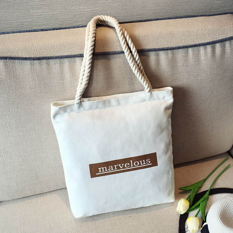 Hemp rope white canvas bag Marvelous | IFAUN