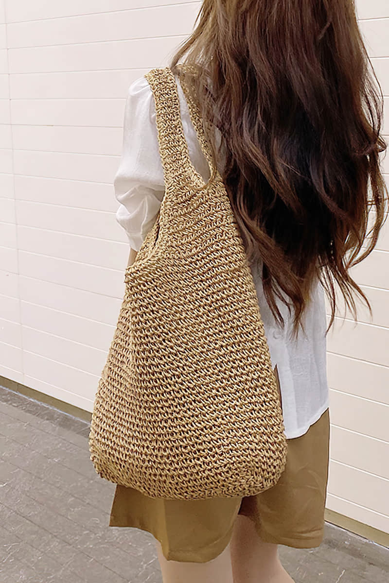 Summer straw woven shoulder bag  | IFAUN