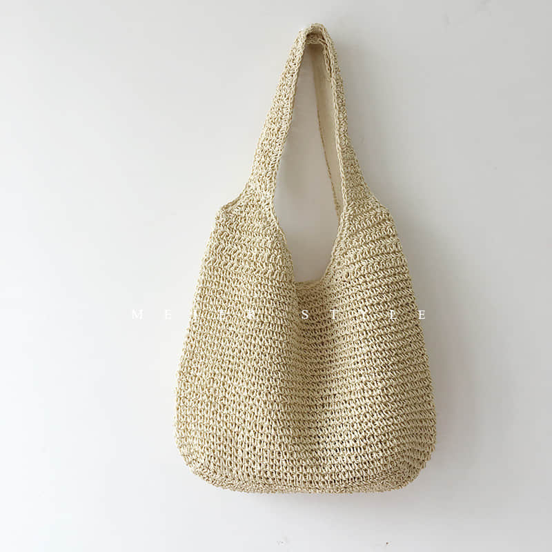 Summer straw woven shoulder bag  | IFAUN