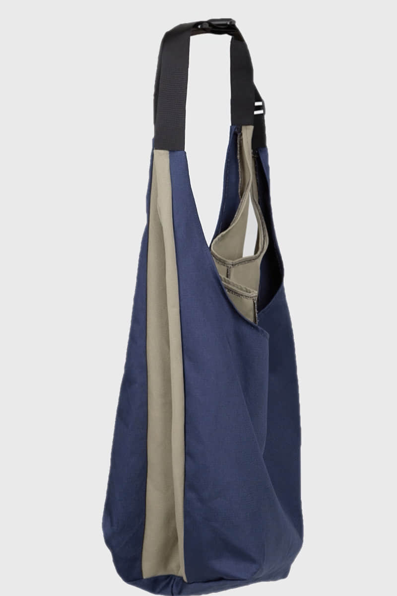 Men's and women's stitching messenger bag DarkBlue | IFAUN