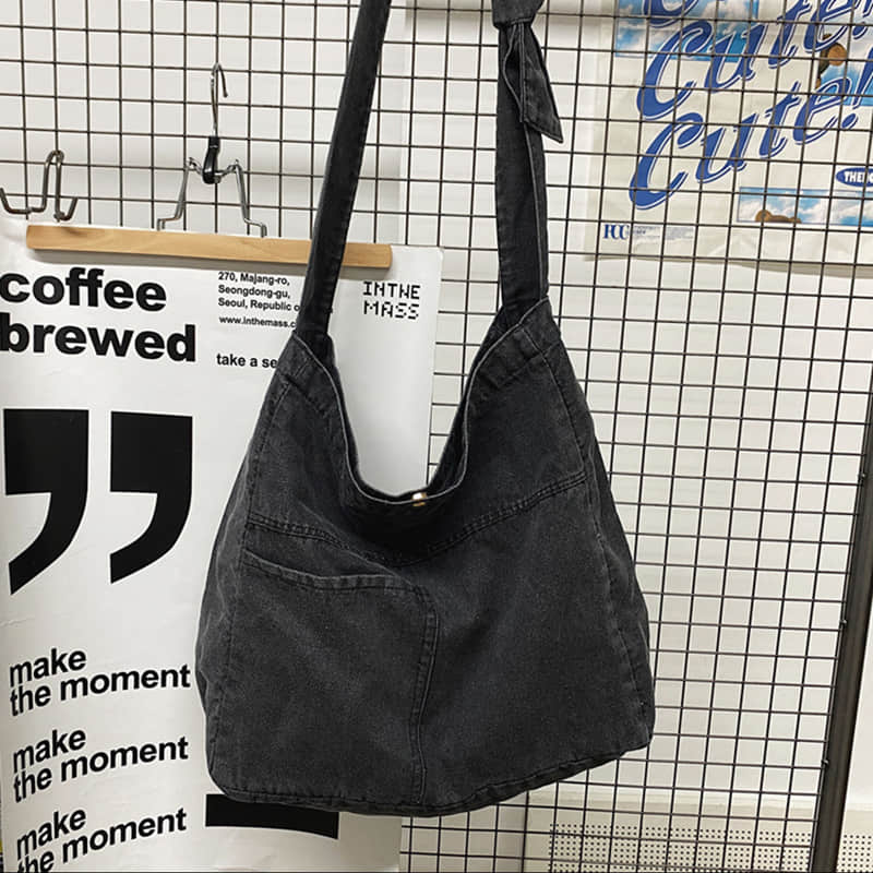 Denim crossbody bag Black | IFAUN