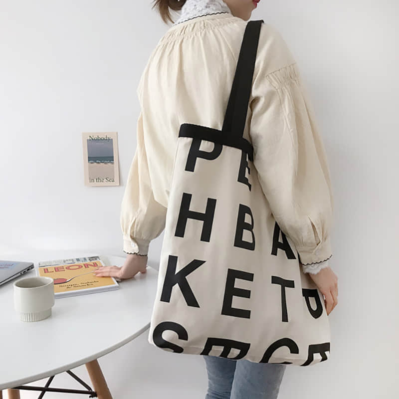 Large capacity letter canvas bag  | IFAUN