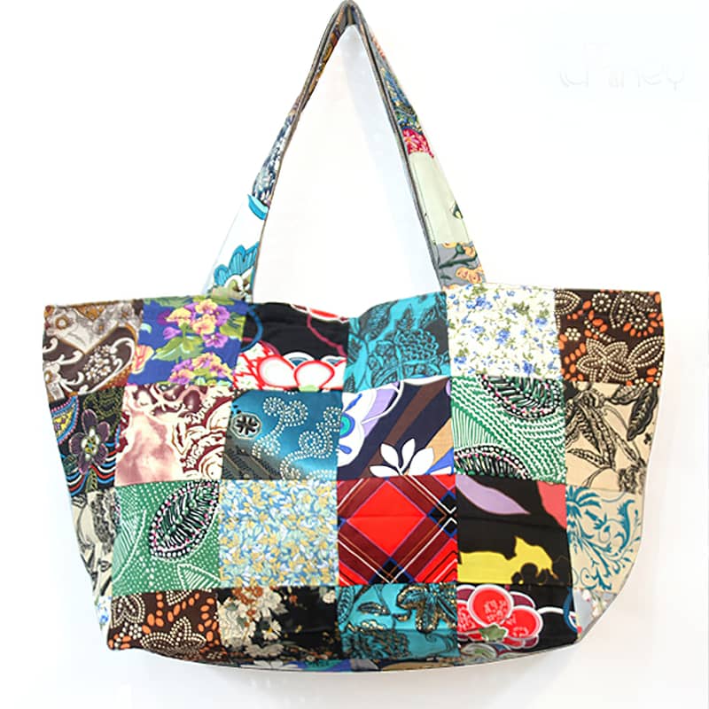 Color printed patchwork casual shoulder bag Tote bag Square | IFAUN