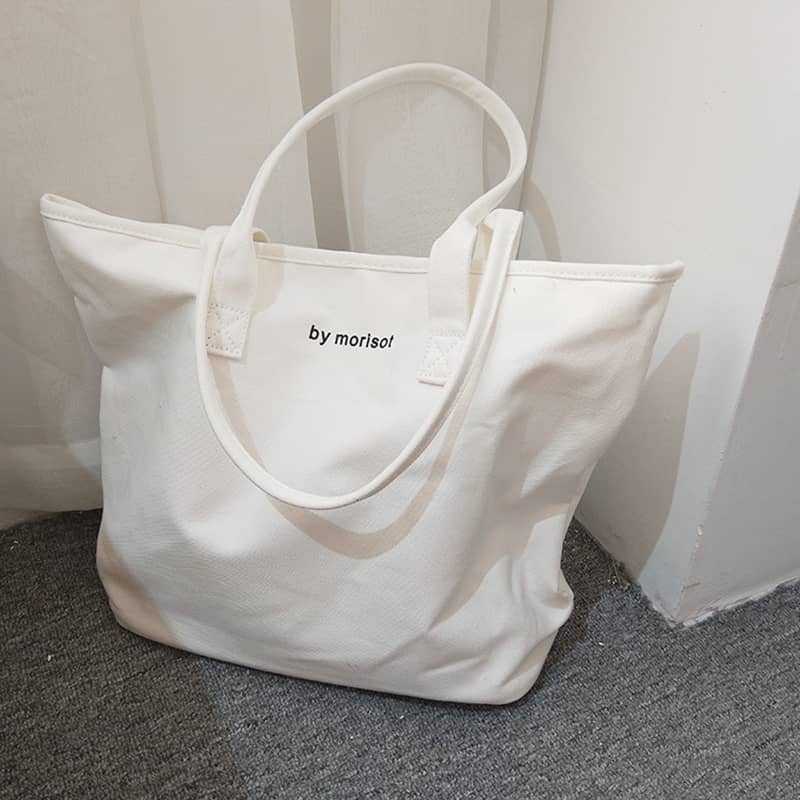 Solid color tote bag White | IFAUN