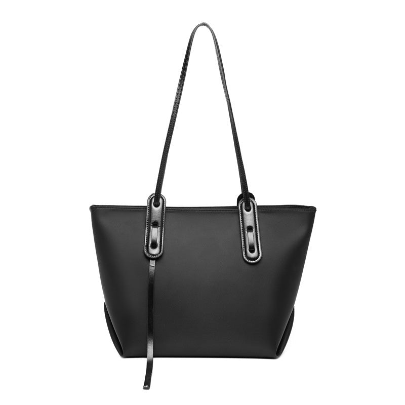 Large capacity messenger bag all-match portable tote bag Black | IFAUN