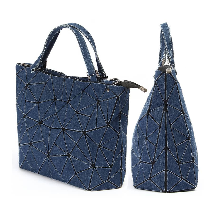 Diamond embossed denim bag  | IFAUN