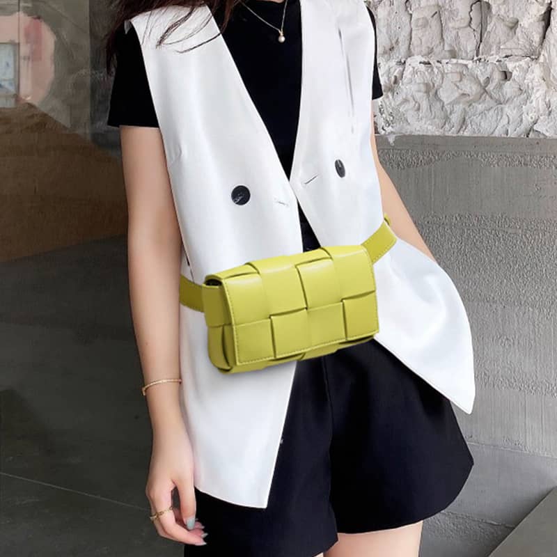 Women's fashion woven leather crossbody bag  | IFAUN