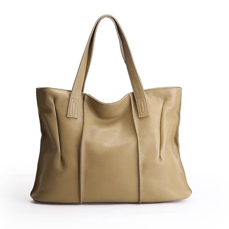 Large-capacity single-handle shoulder leather bag tote bag