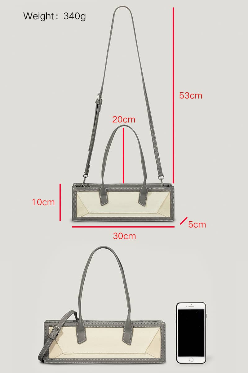 Color Contrast PU Handbag Splicing Small Bag
