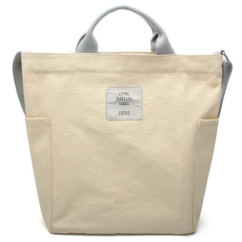 Casual large-capacity cotton crossbody bag Beige | IFAUN