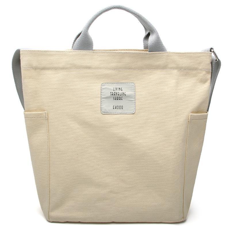 2021 Casual large-capacity cotton crossbody bag Beige | IFAUN