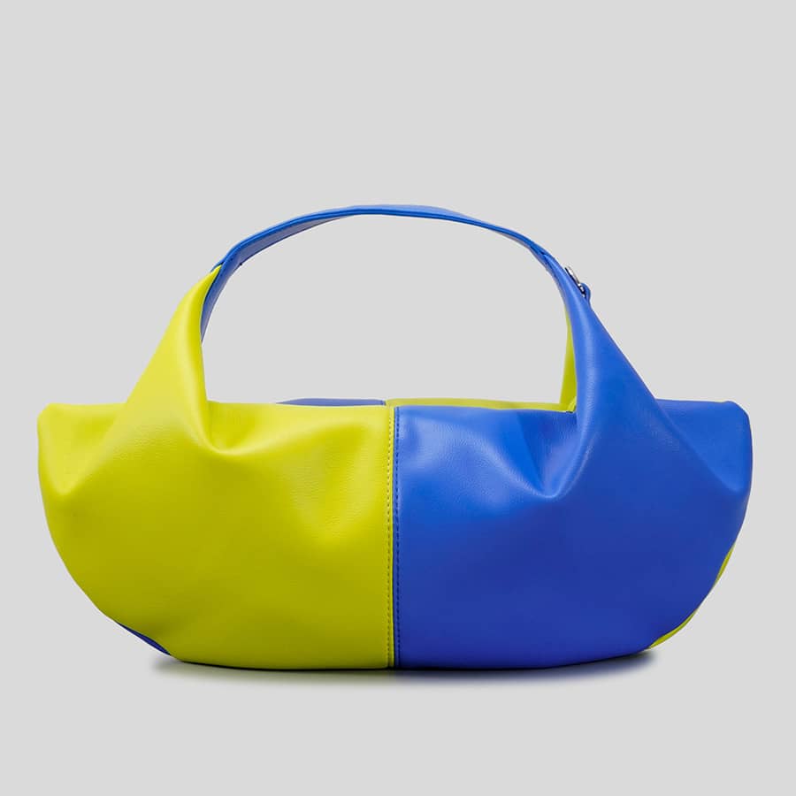 Contrast Color PU handbag