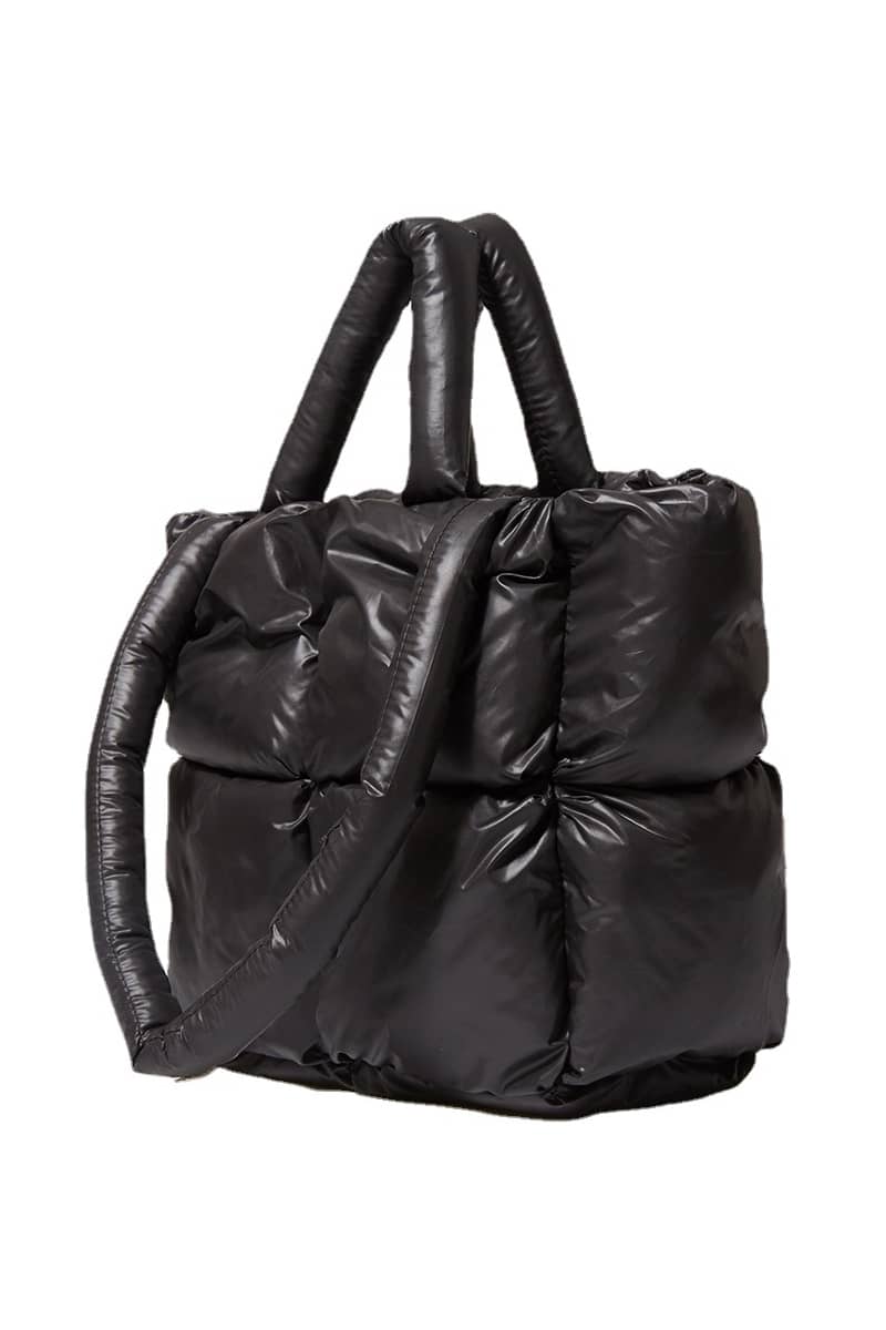 Space Bag Solid Color Soft Check Padded Shoulder Bag