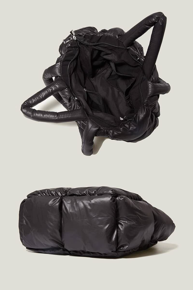 Space Bag Solid Color Soft Check Padded Shoulder Bag