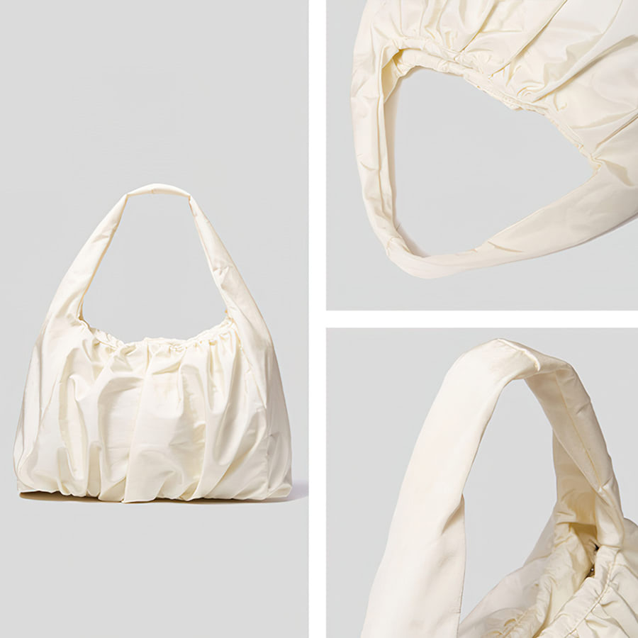 Simple handbag pleated stitching casual underarm bag