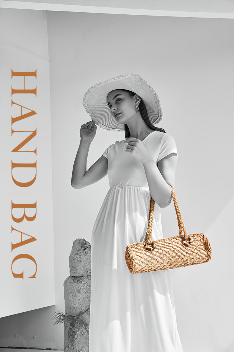 Vintage tote straw bag