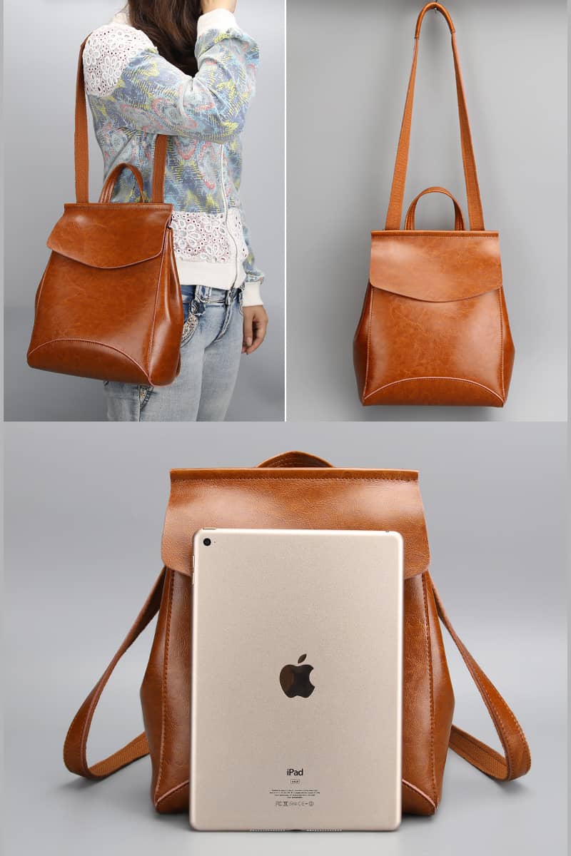 All-match PU backpack women's shoulder bag