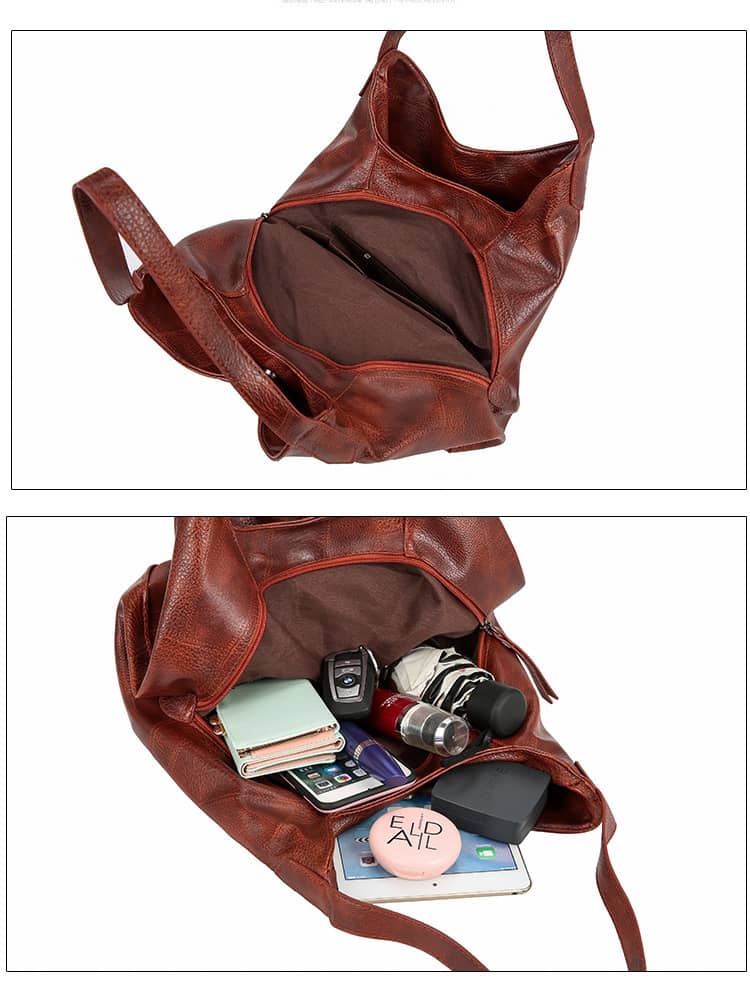 Retro PU Tote Bag Shoulder Bag