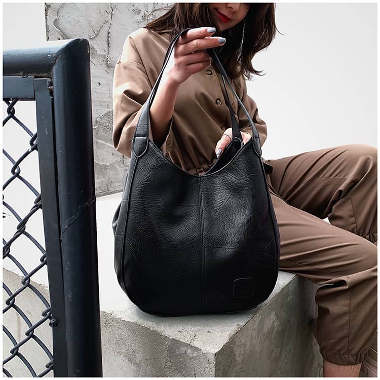 Retro PU Tote Bag Shoulder Bag