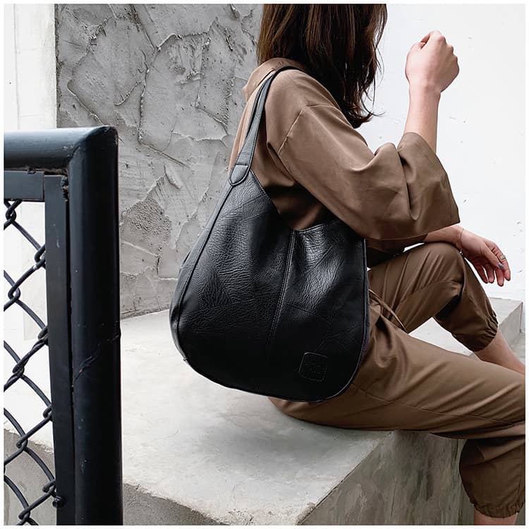 Retro PU Tote Bag Shoulder Bag