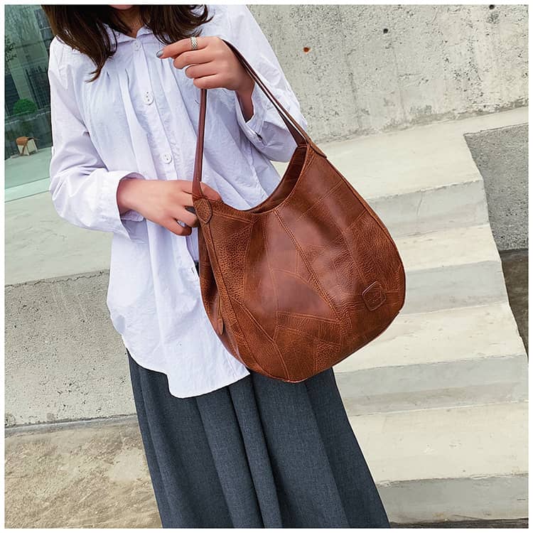 Retro PU Tote Bag Shoulder Bag