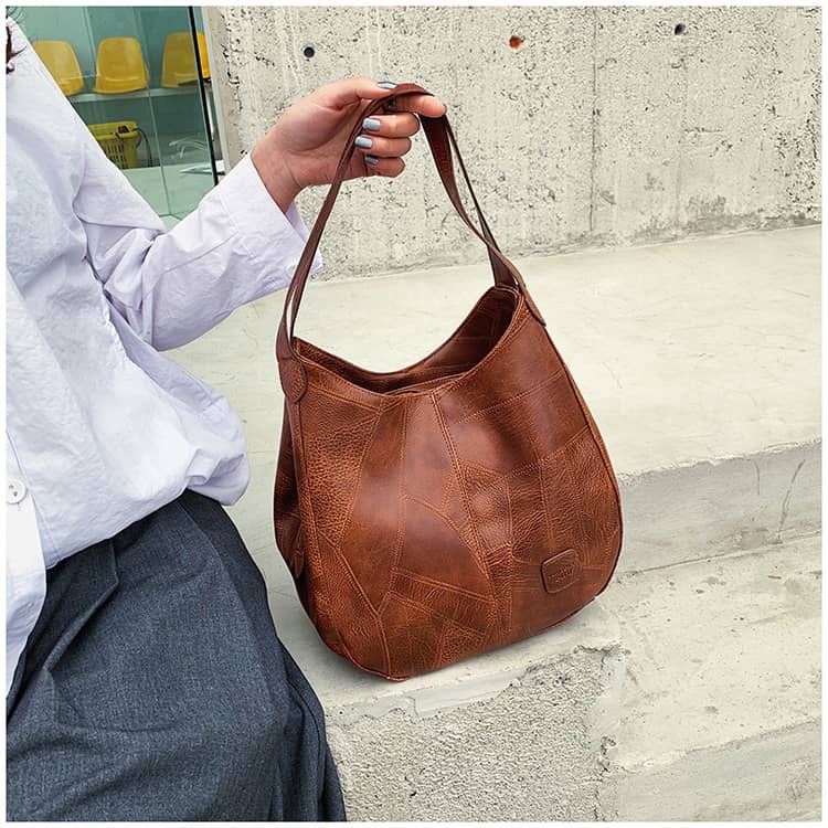 Retro PU Tote Bag Shoulder Bag