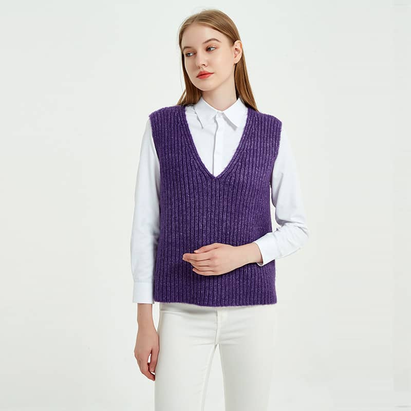 Autumn new sweater women knitted top vest