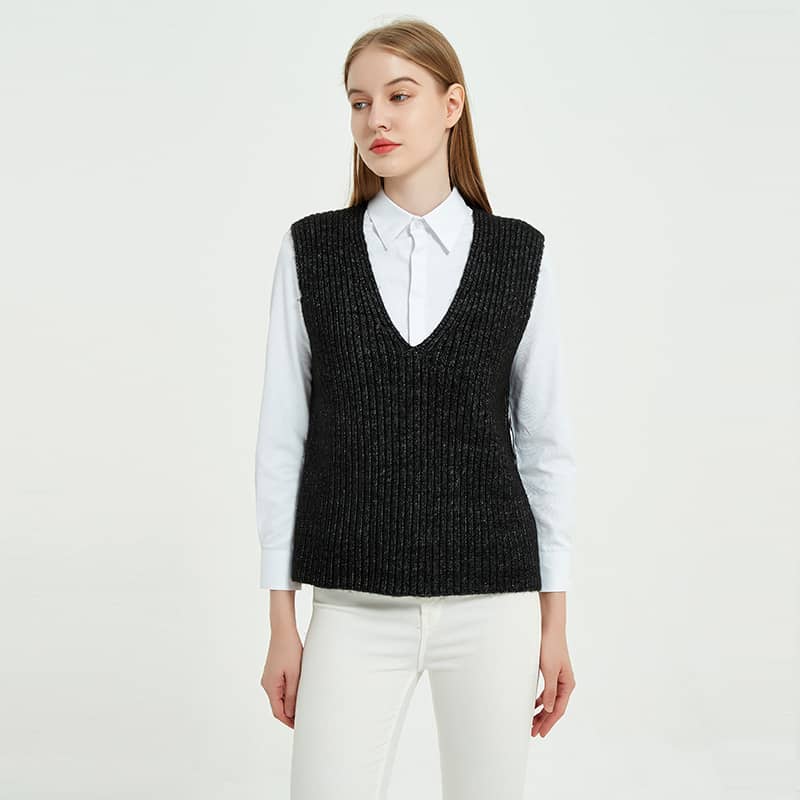 Autumn new sweater women knitted top vest
