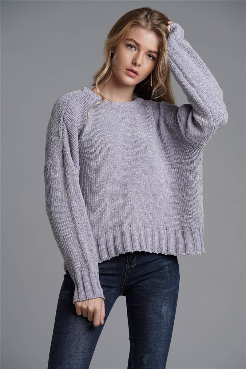 Backless Doll Sleeve Commuter Sweater