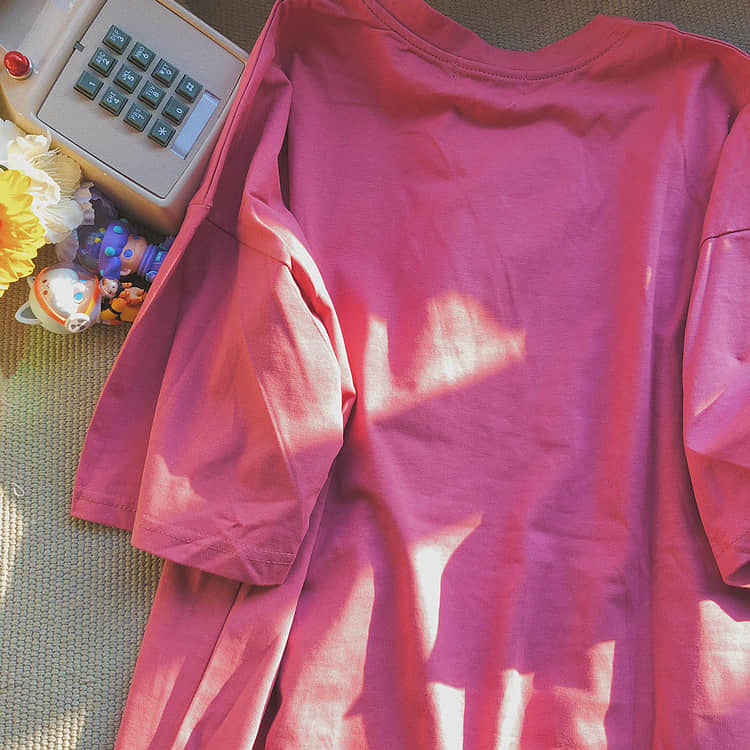 Kitty fun print short-sleeved loves T-shirt  | IFAUN