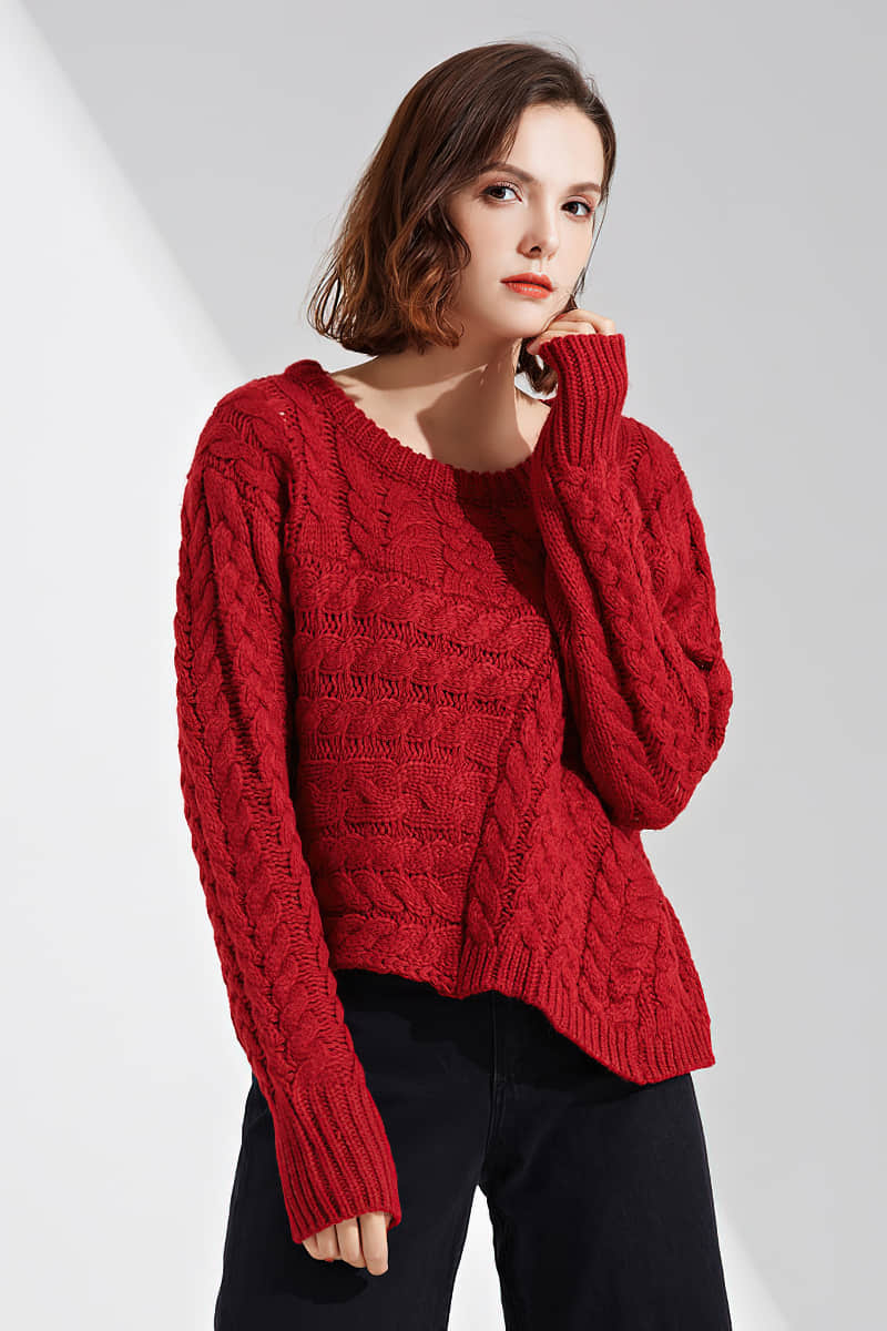 Women's twist pullover sweater  | IFAUN