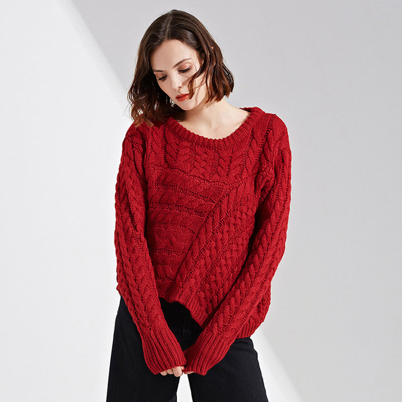 Women's twist pullover sweater  | IFAUN