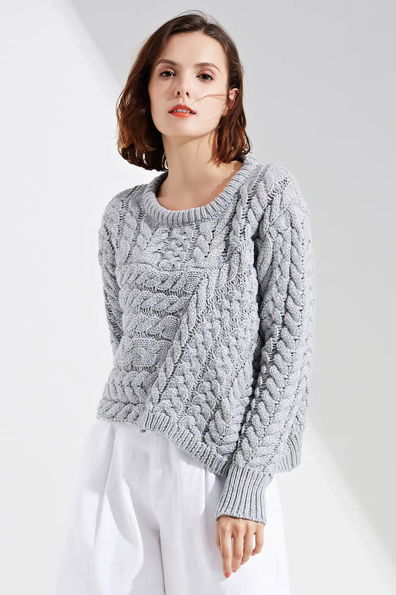 Women's twist pullover sweater  | IFAUN