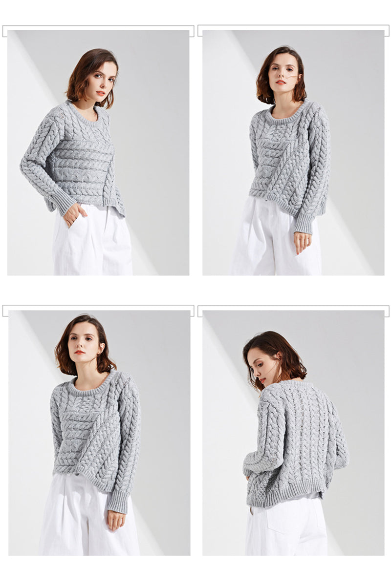 Women's twist pullover sweater  | IFAUN