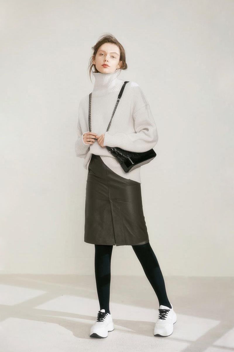 Thick Loose Slouchy Wool Turtleneck Sweater