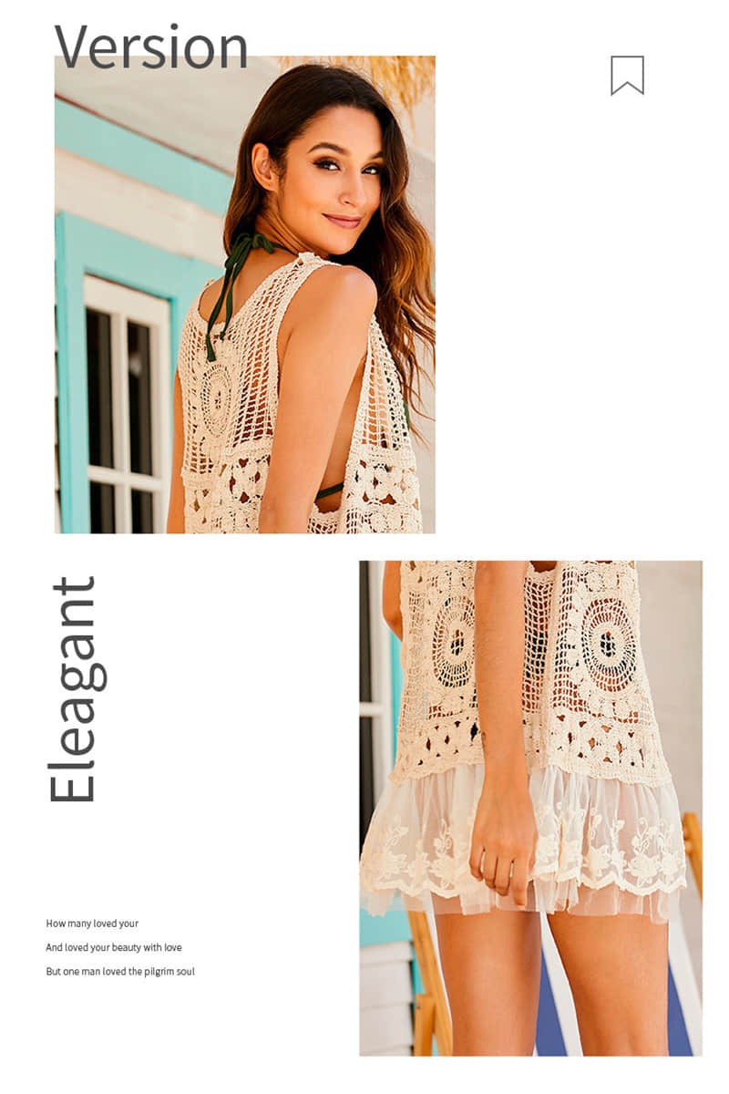 Bohemian Sheer Crochet Top  | IFAUN