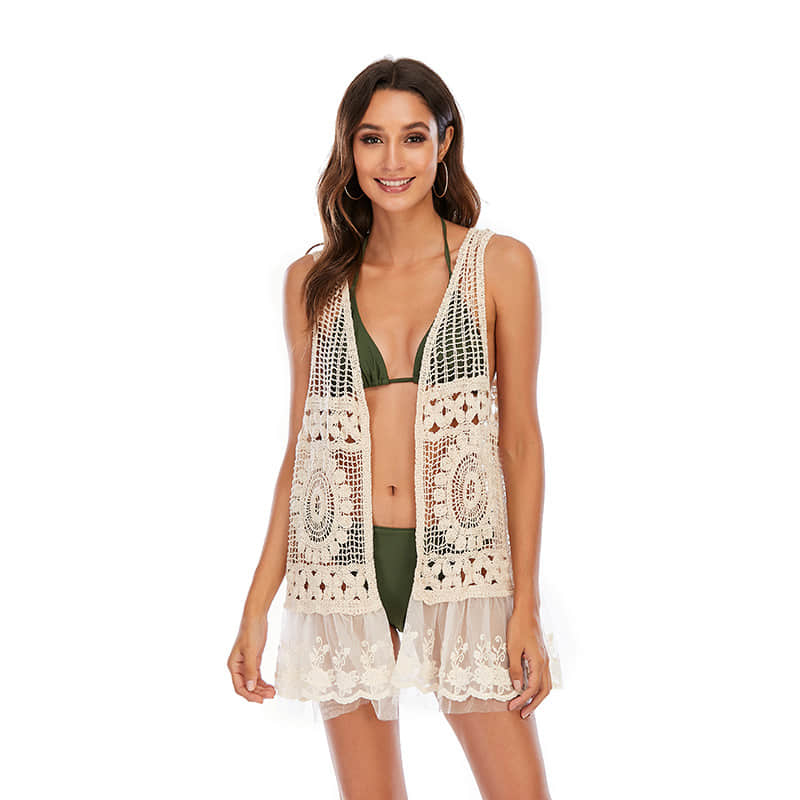 Bohemian Sheer Crochet Top  | IFAUN