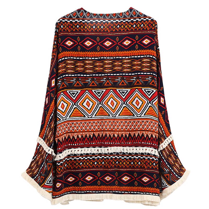 Shawl print cardigan top  | IFAUN