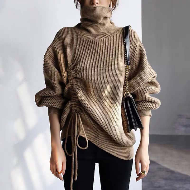 Loose lazy turtleneck sweater for women – IFAUN