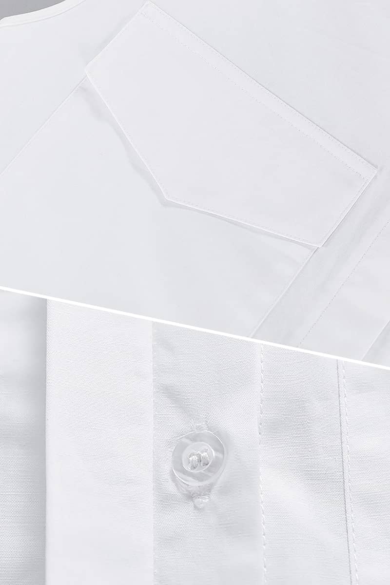 Women's white shoulder pad sleeveless shirt