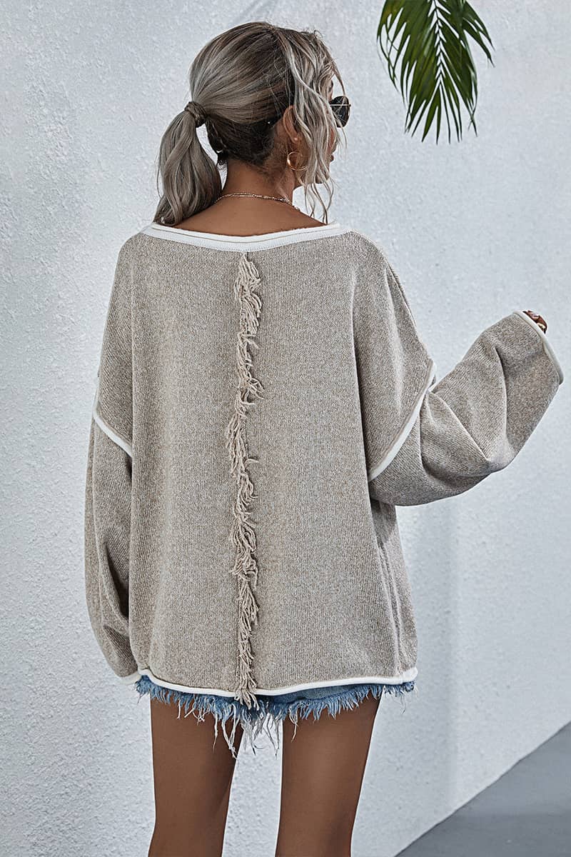 Crew Neck Sweater Loose Plus Size Fashion Women's Sweater